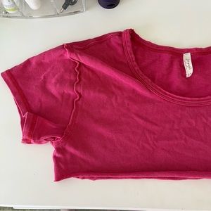 Raw hem free people short sleeve shrug/shawl